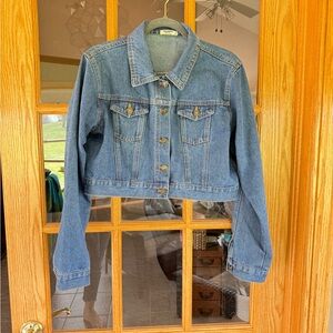 zeagoo Classic Blue Cropped Jean Jacket